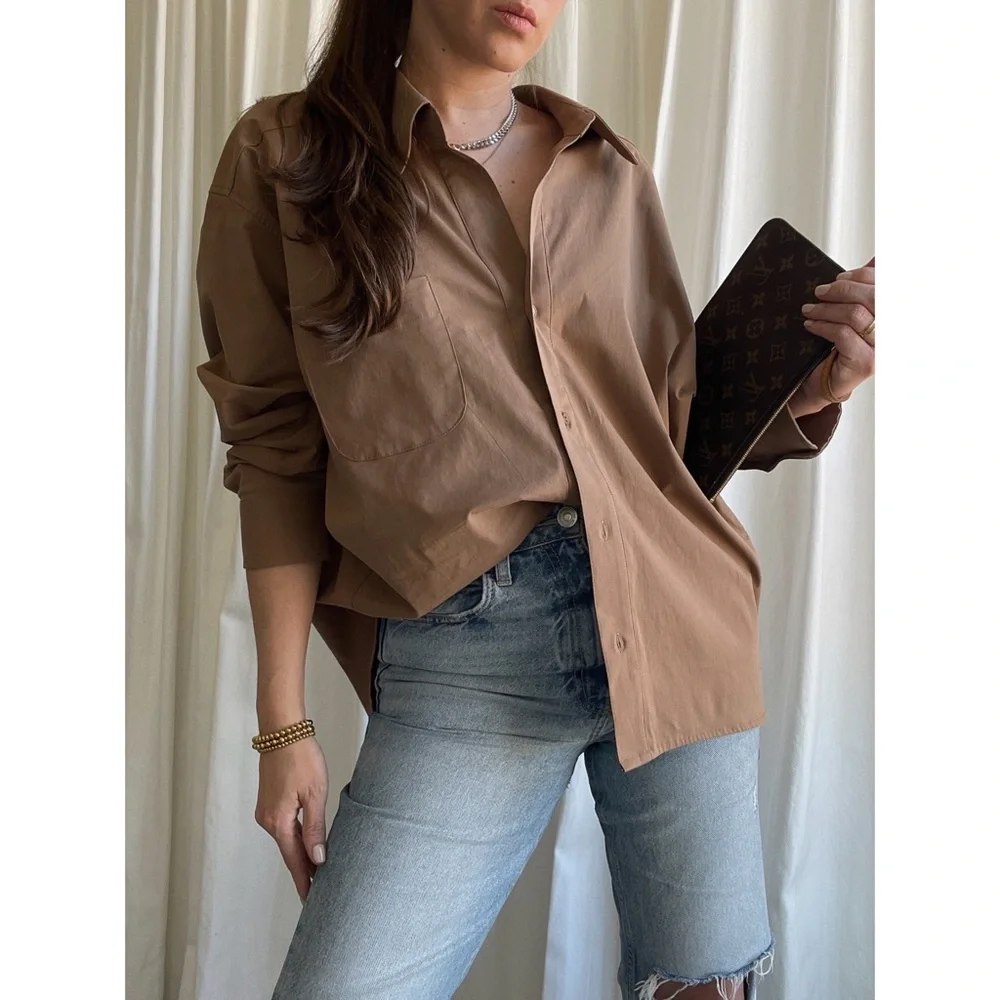 GISELE SHIRT — In Mocha - Picture 1 of 10